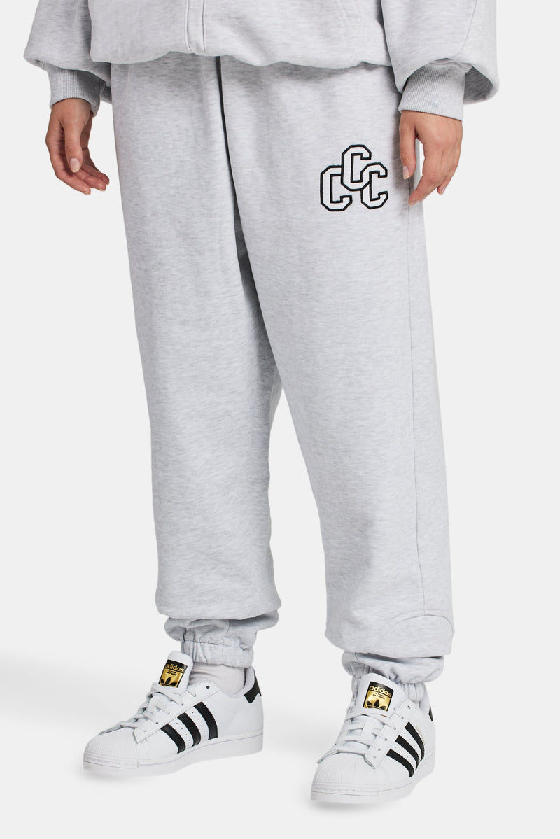 CCC Applique Varsity Jogger - Grey Marl