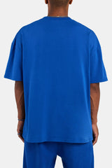 Cernucci Font Oversized T-Shirt - Cobalt