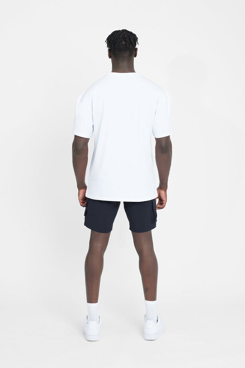 Oversized Cernucci Outline T-Shirt - White