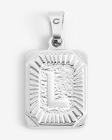 Vintage Inspired Initial Rectangle Pendant L