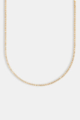 Womens 2.5mm Micro Tennis Chain - Gold