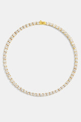 Womens 5mm Tennis Chain - Gold