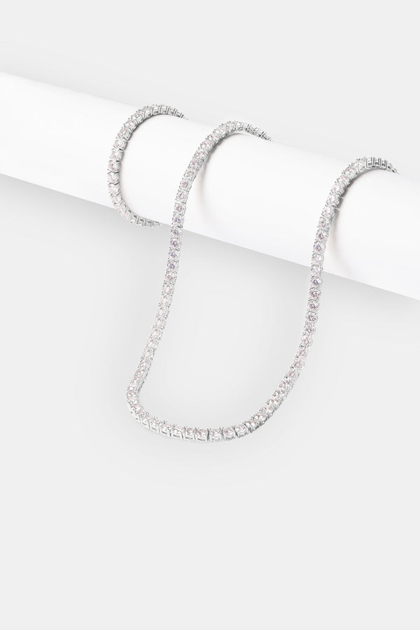 5mm Tennis Chain & Bracelet - White