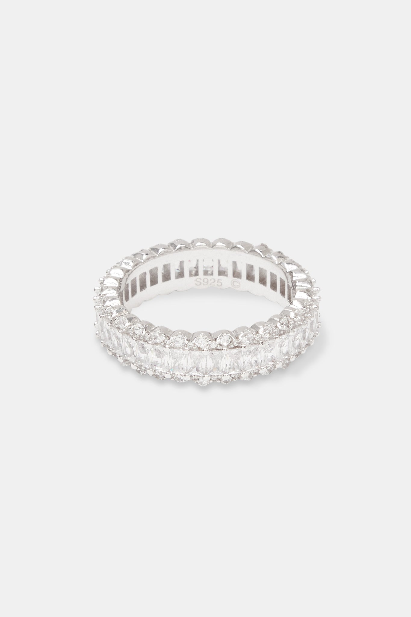 Baguette Band Ring 925 - White