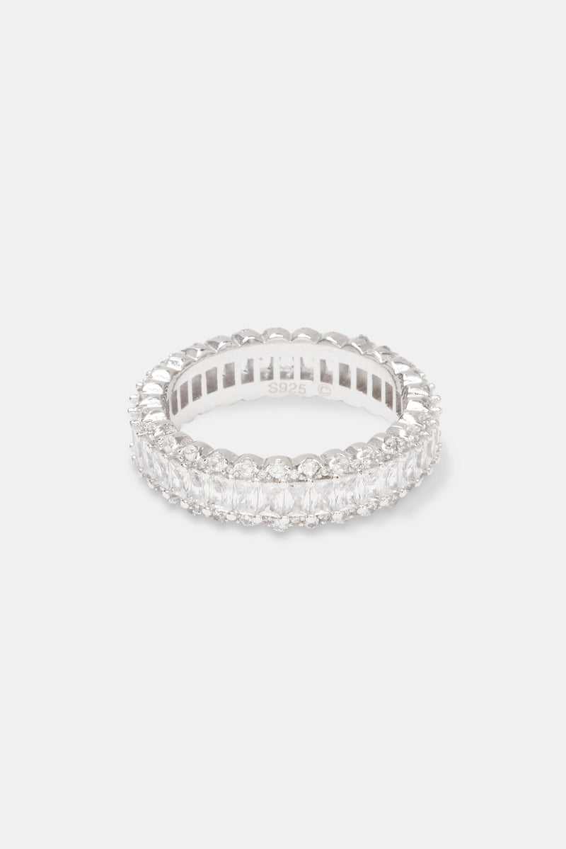 Baguette Band Ring 925 - White