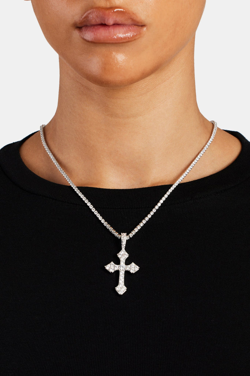 Womens Iced Celtic Cross Pendant