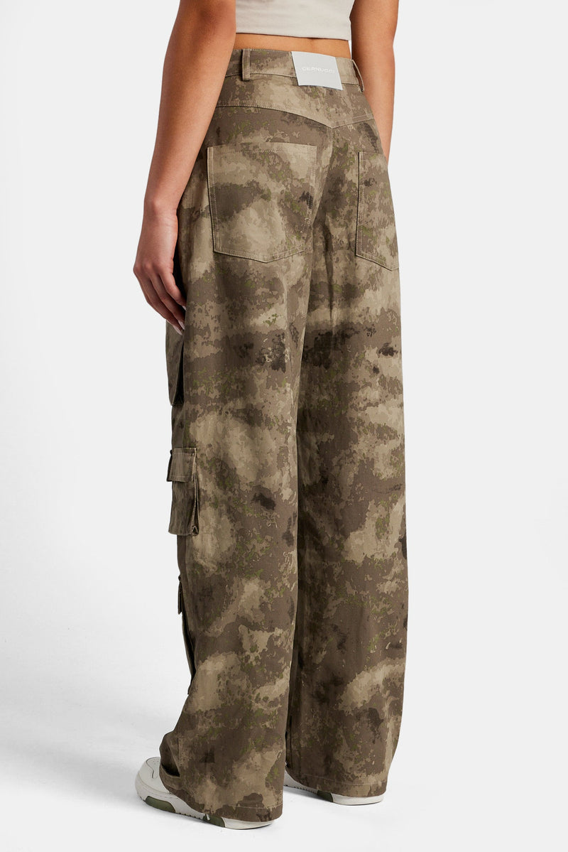 Baggy Multi Pocket Camo Cargo Trouser - Camo