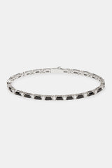 2mm Black And White Tennis Bracelet