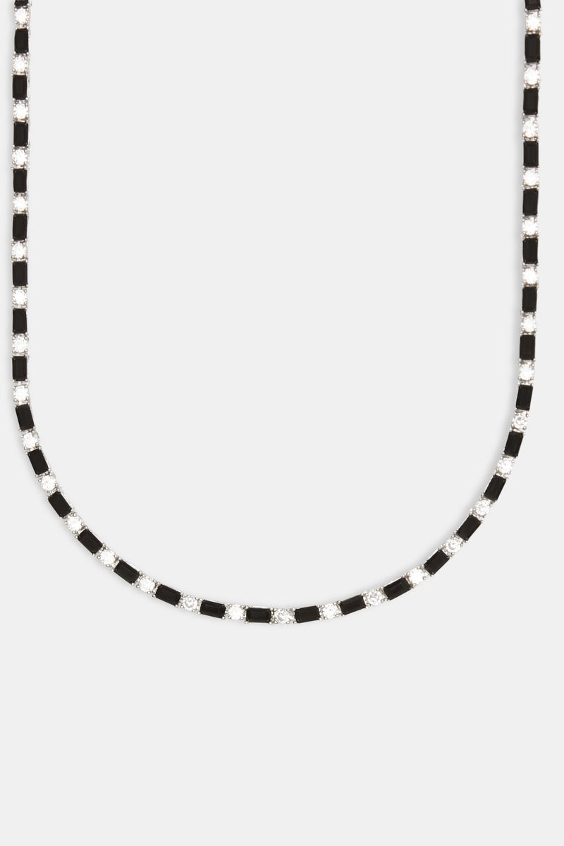 2mm Black And White Tennis Chain