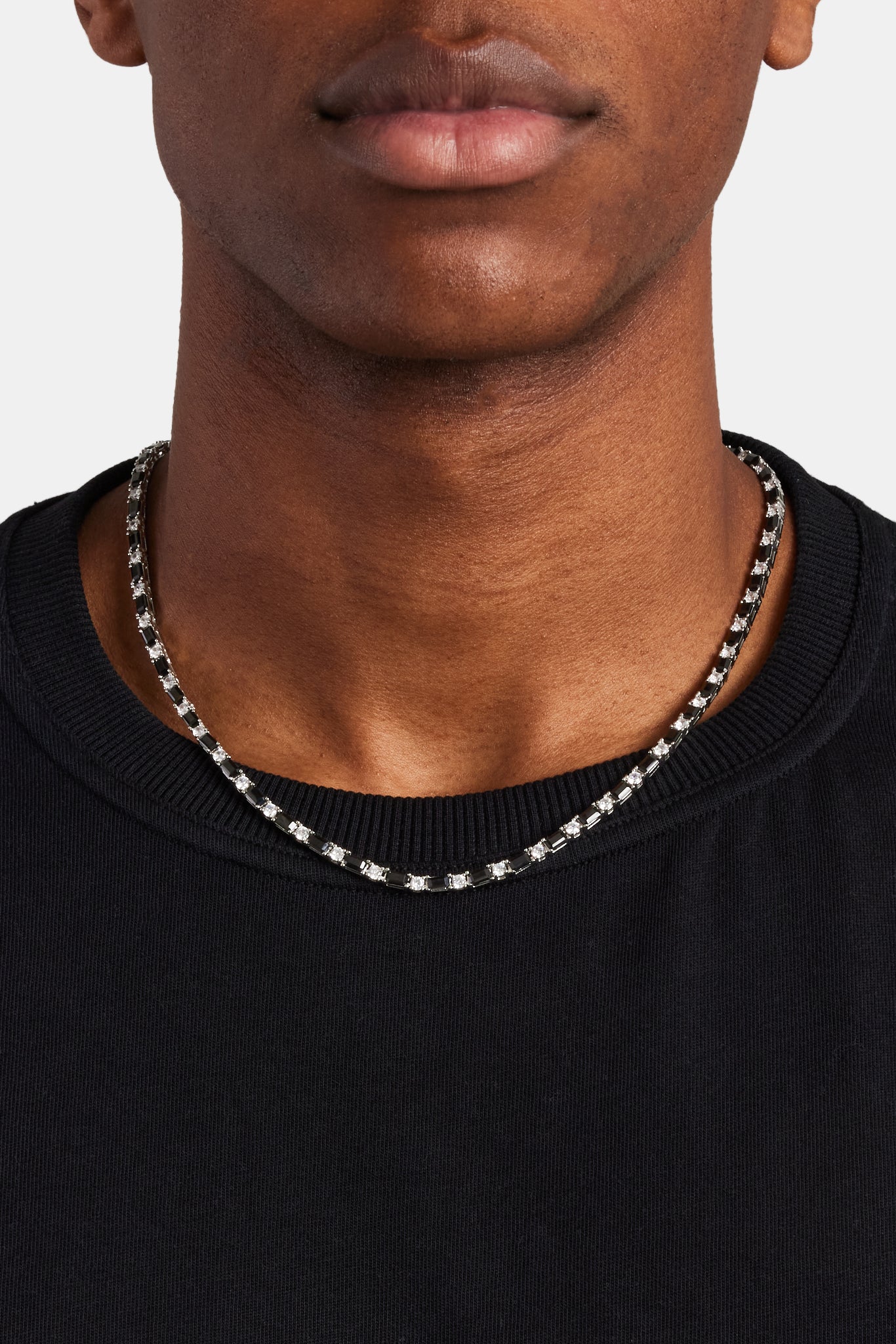 Ys Chain 2mm Black And White Tennis Chain | Mens Chains | Shop Tennis Chains at ...