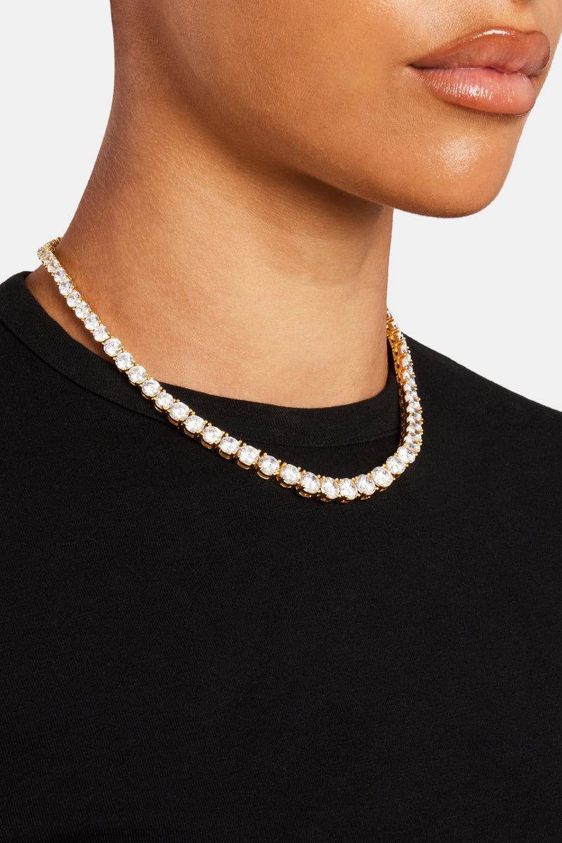 Graduated Gold Plated Tennis Chain