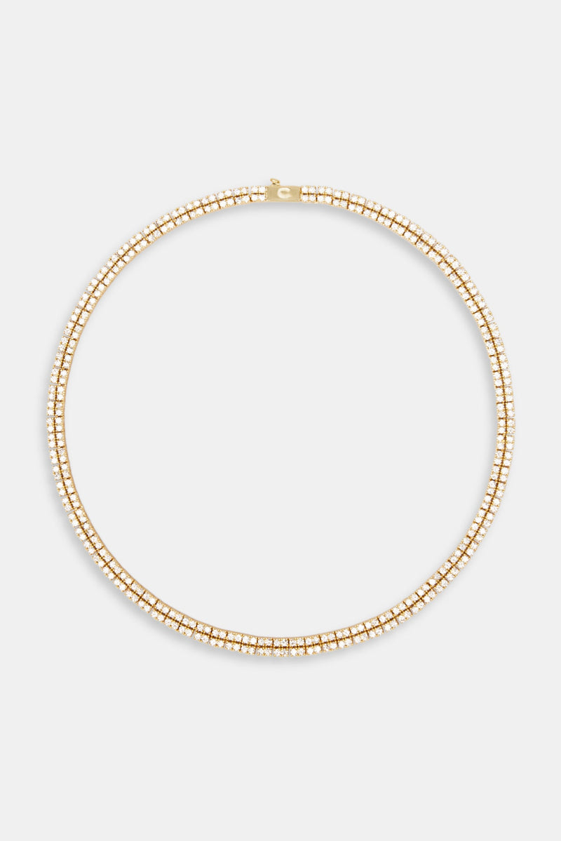 5mm Gold Plated Double Row Tennis Chain