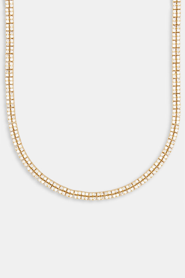 5mm Gold Plated Double Row Tennis Chain
