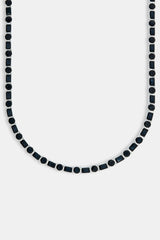 Round & Rectangular Tennis Chain - Black 5mm