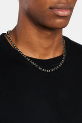 Round & Rectangular Tennis Chain - Black 5mm