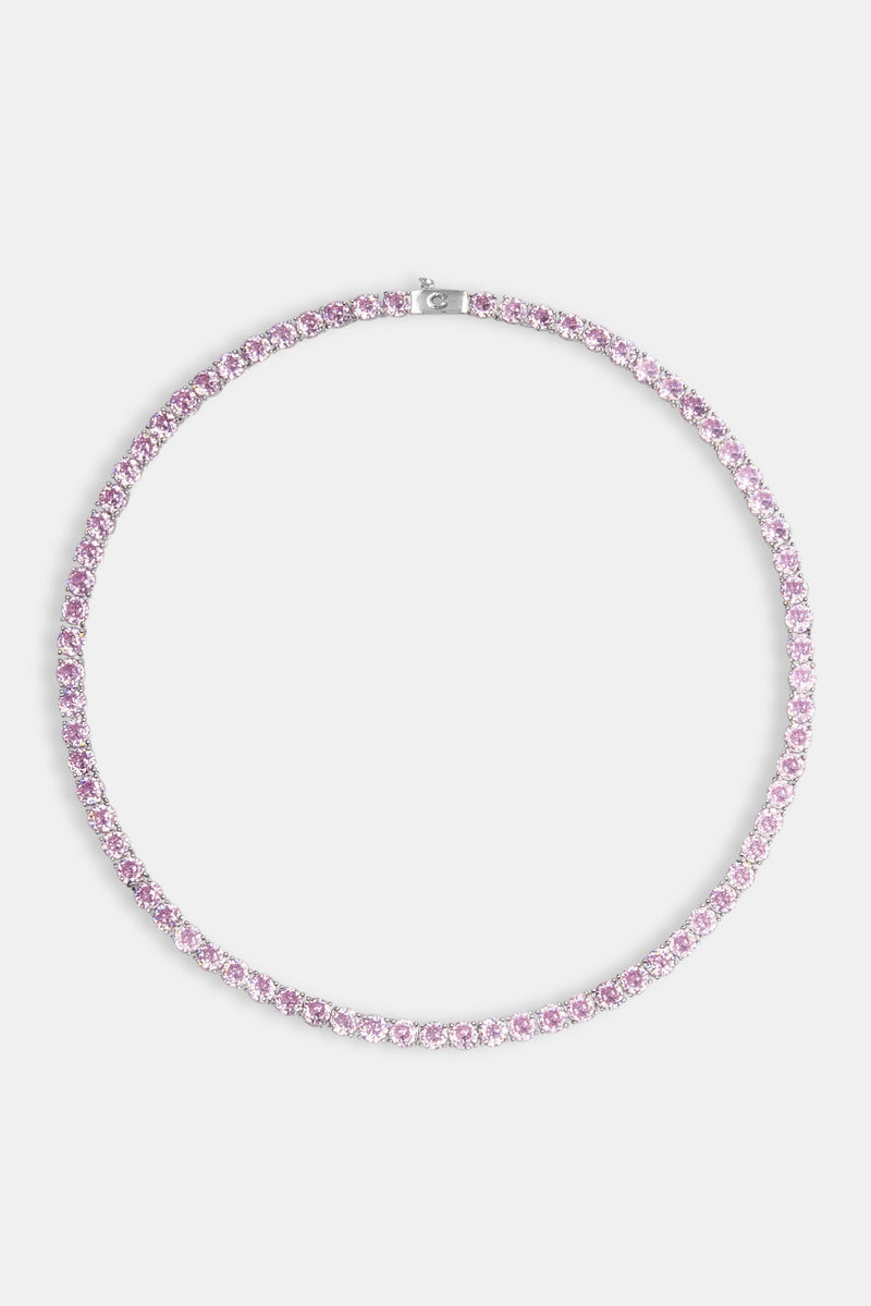 5mm Pastel Pink Tennis Chain