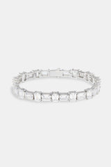 Iced Alternating Baguette Tennis Bracelet