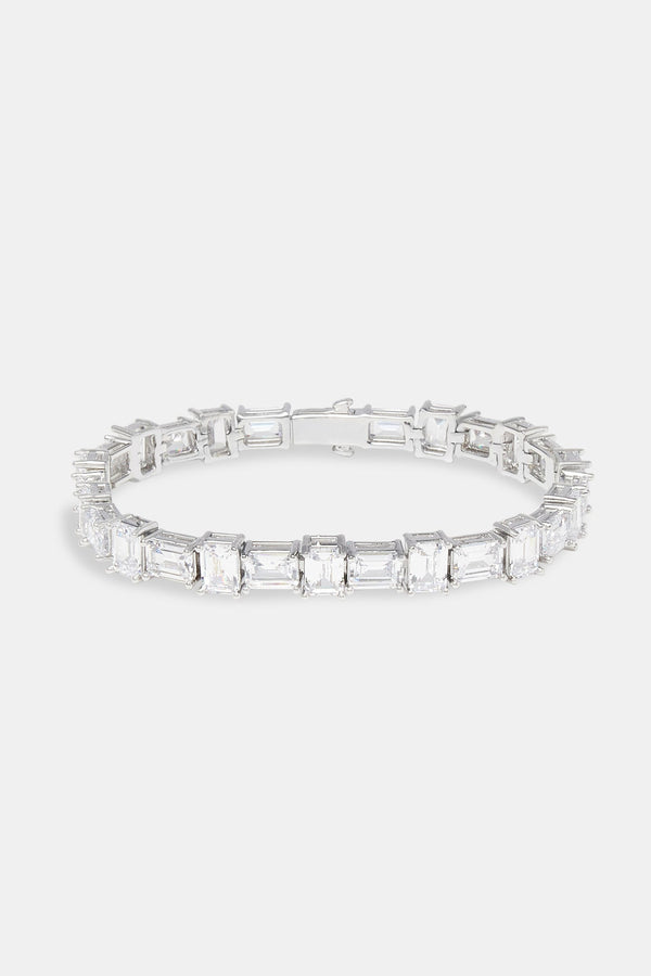 Iced Alternating Baguette Tennis Bracelet