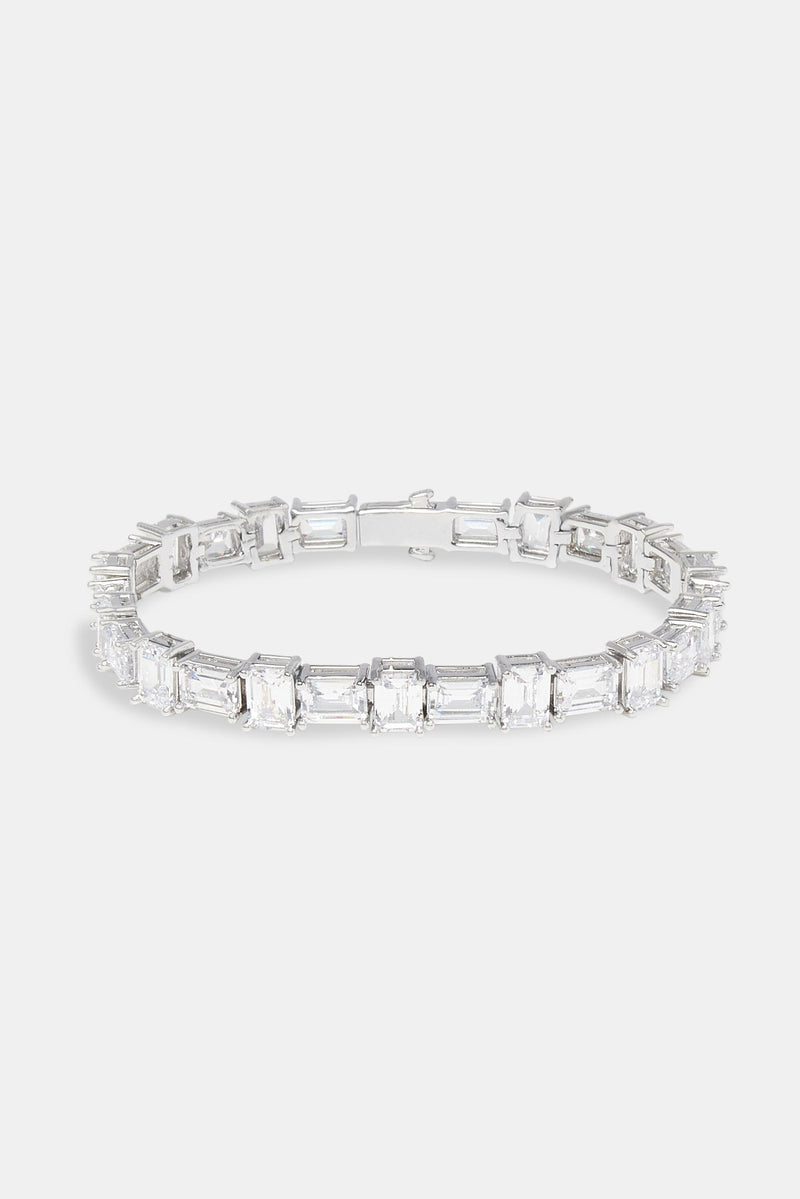 Iced Alternating Baguette Tennis Bracelet