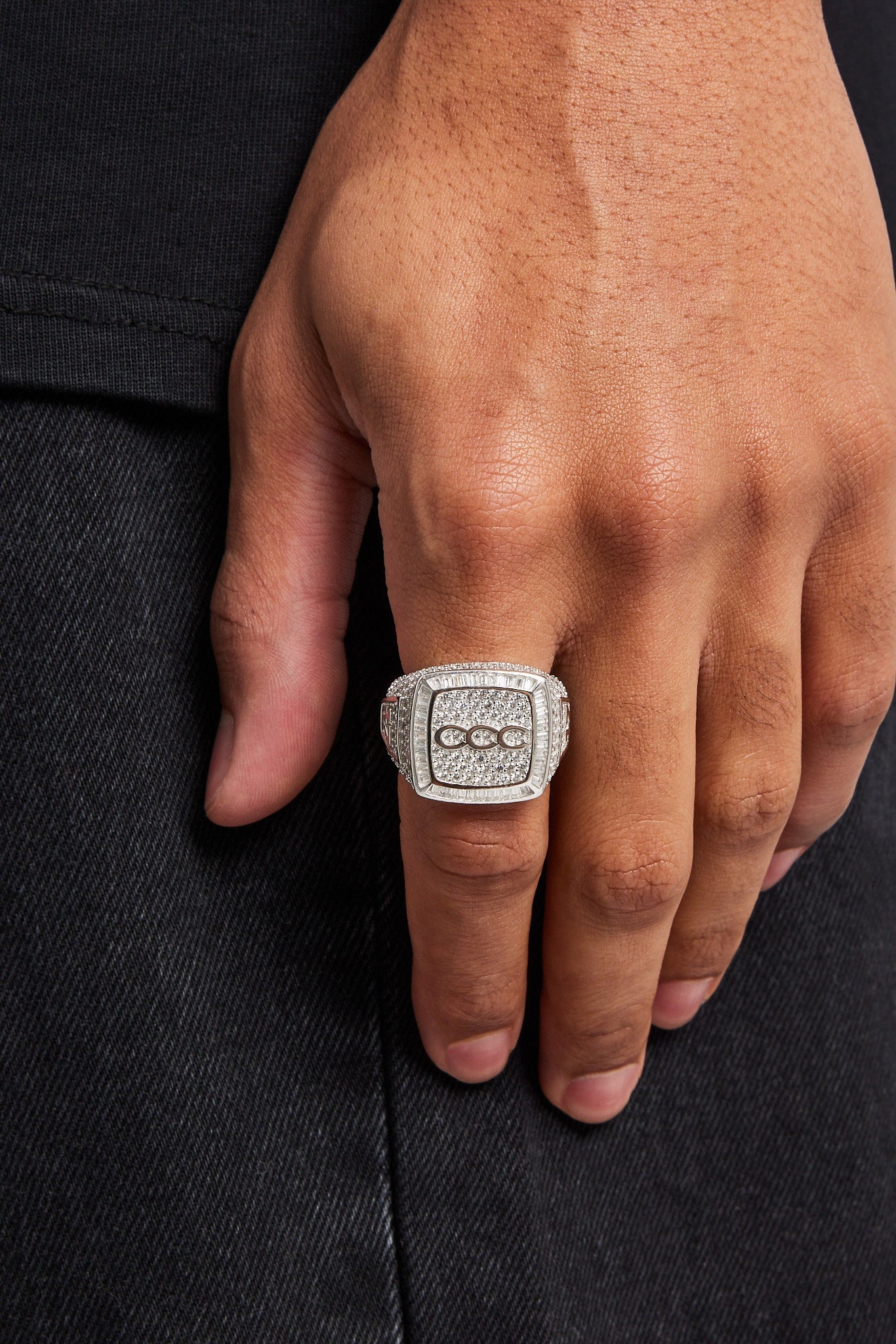 Iced CCC Championship Signet Ring - White 20mm | Mens Rings | Shop