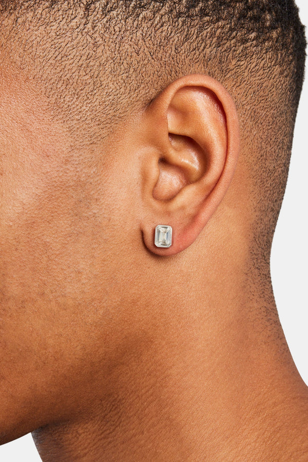Clear Gemstone Stud Earrings