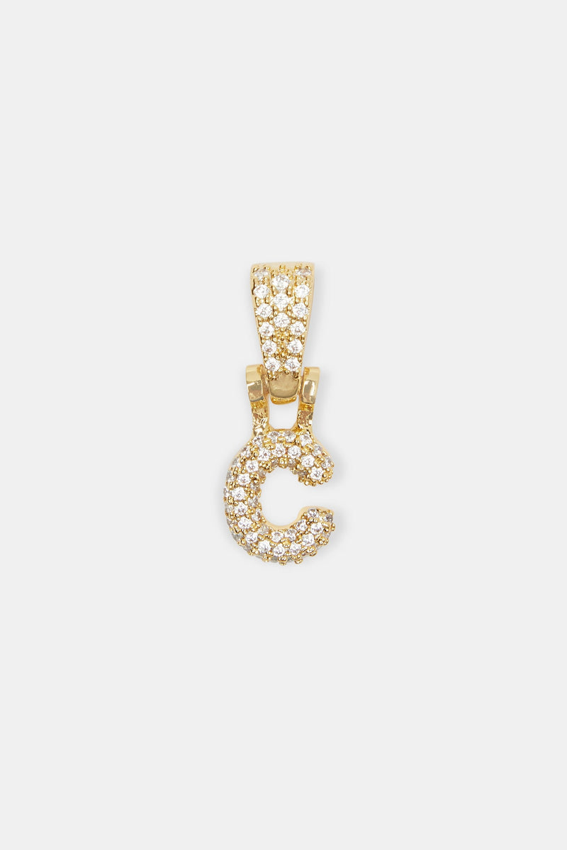 Iced Mini Bubble Pendant - Gold