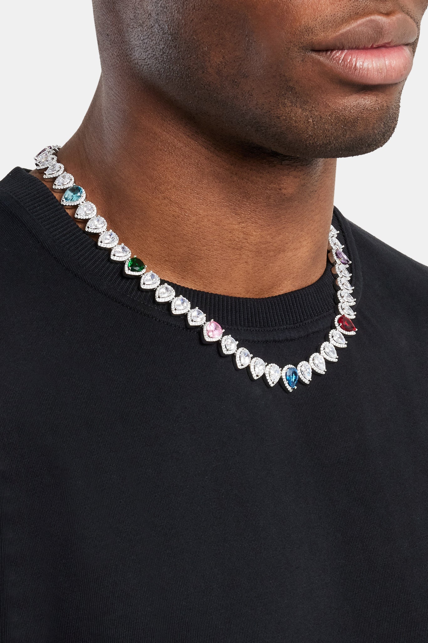 Iced Gem Pear Tennis Chain