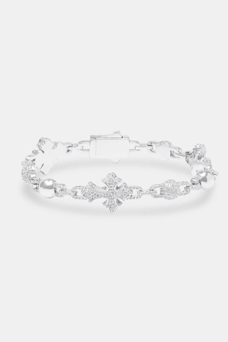 Iced Cross Ball Bracelet