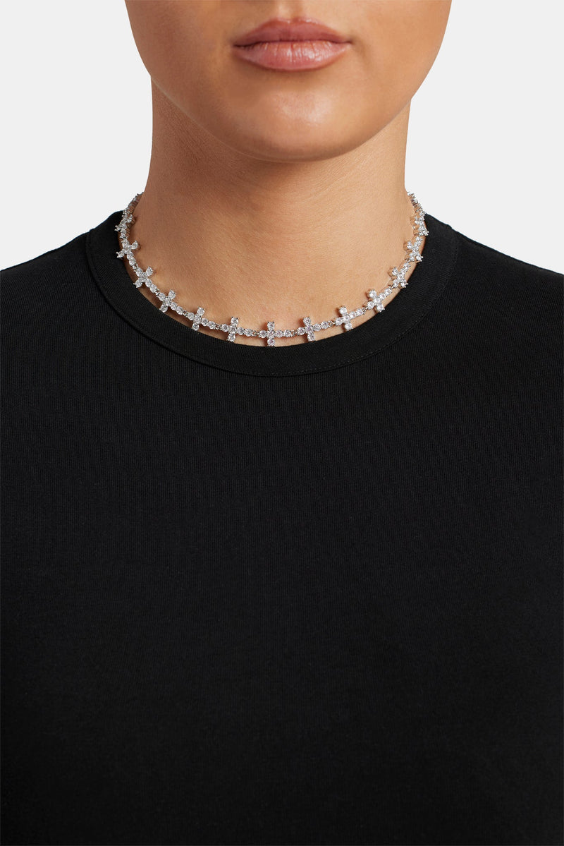 Iced Repeat Cross Choker