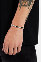 Black & Clear Baguette and Square Tennis Bracelet