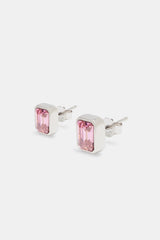 Pink Gemstone Stud Earrings