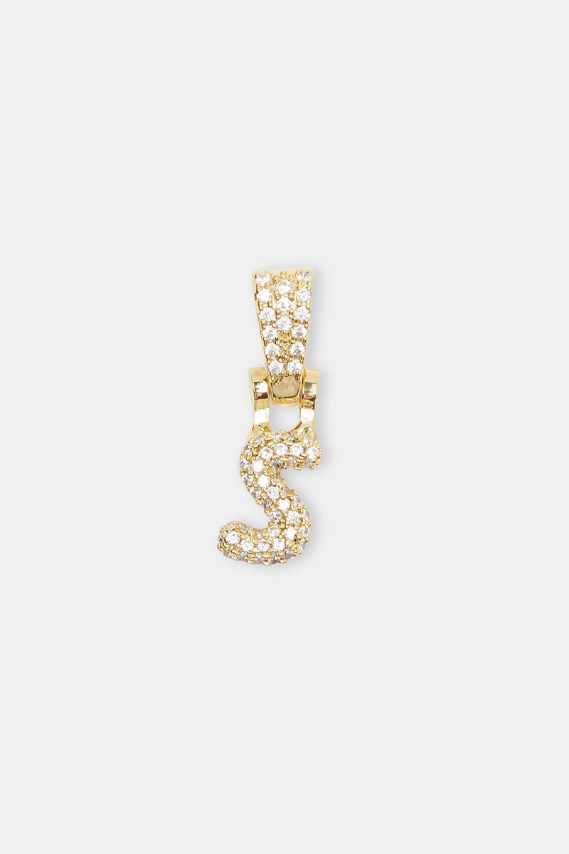 Iced Mini Bubble Pendant - Gold