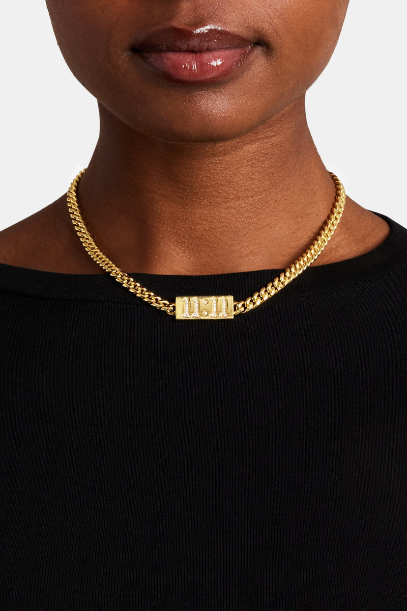 Iced 11:11 Cuban Chain - Gold