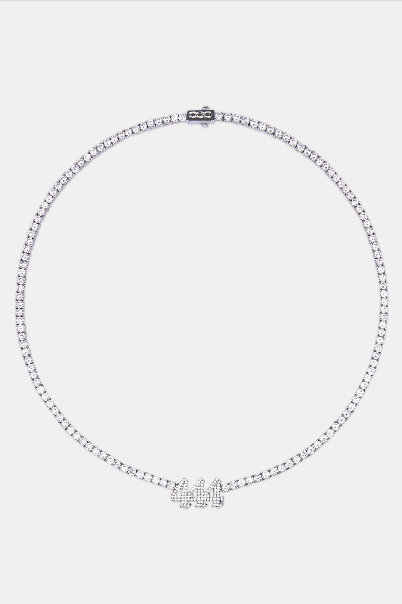 Iced 444 Tennis Chain - White