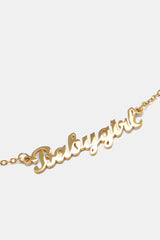 Gold Plated Polished Babygirl Necklace