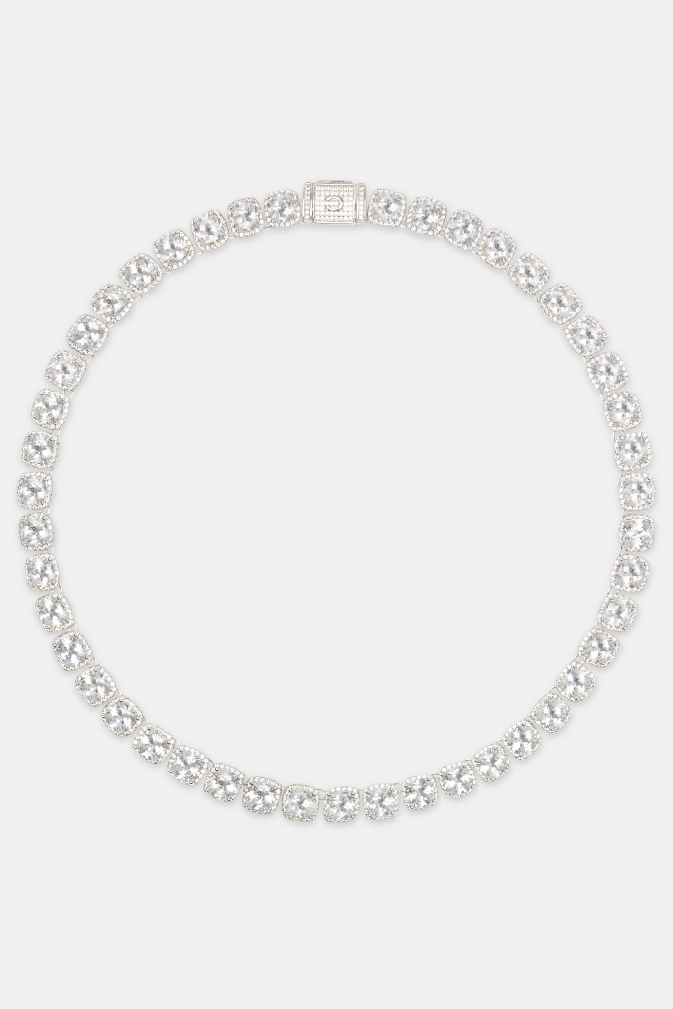 10mm CZ Square Cluster Chain