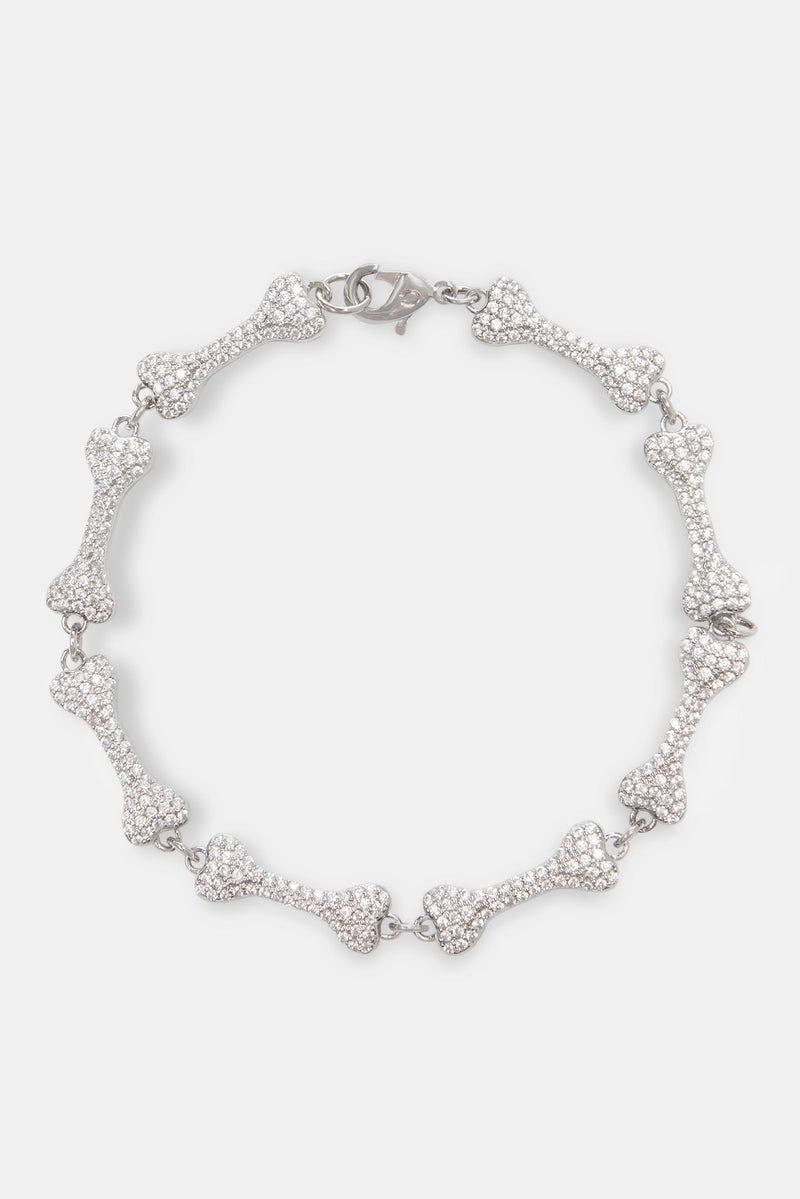 Iced Bone Bracelet - White