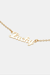 Gold Plated Polished Lucky Necklace