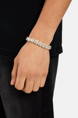 10mm Champagne CZ Square Cluster Bracelet