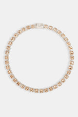 10mm Champagne CZ Square Cluster Chain