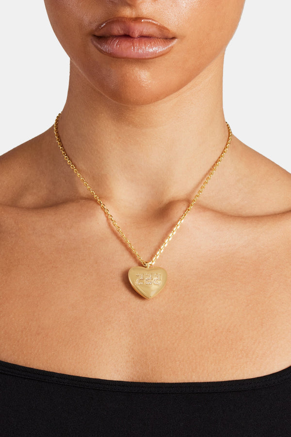 Polished Heart Chain with Iced 222