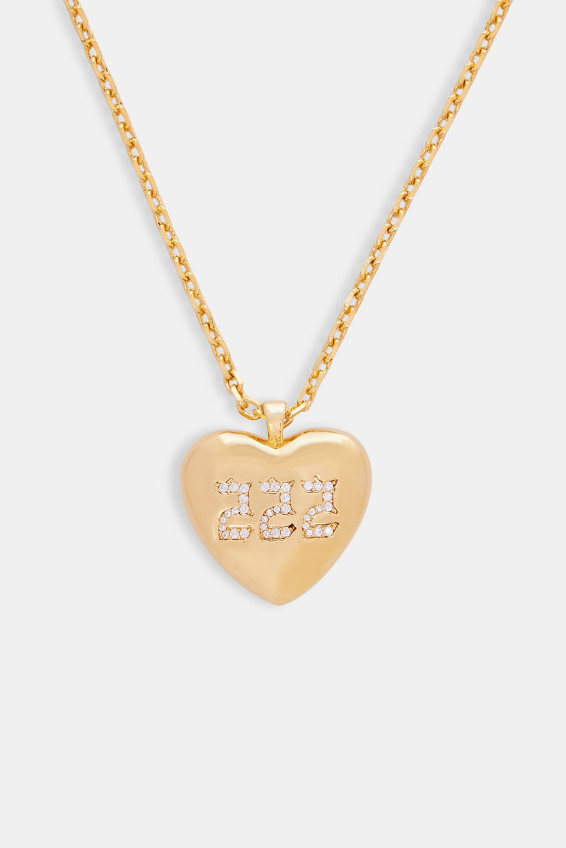 Polished Heart Chain with Iced 222