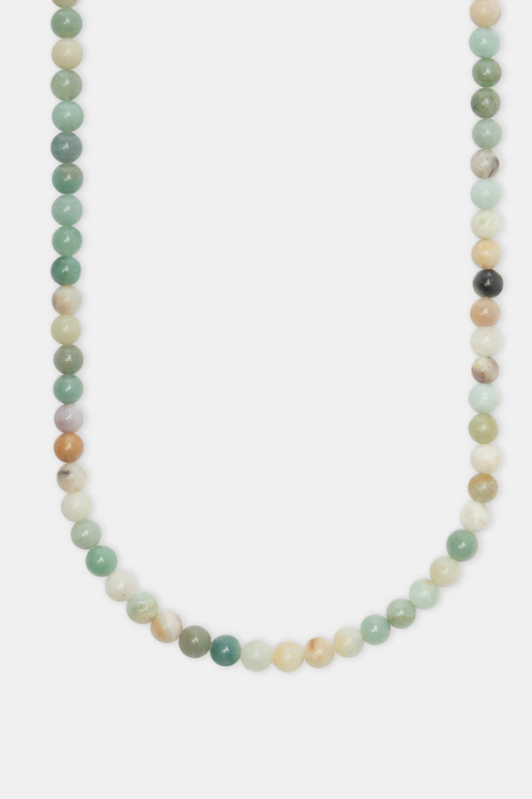 Amazonite Bead Necklace - White