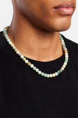 Amazonite Bead Necklace - White