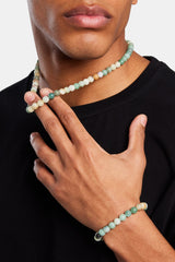 Amazonite Bead Necklace - White