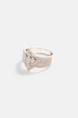 15mm 925 Iced CZ Pave Cross Ring