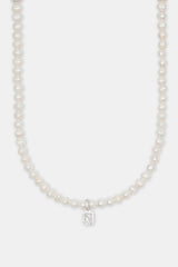 Freshwater Pearl Clear Gemstone Pendant Necklace