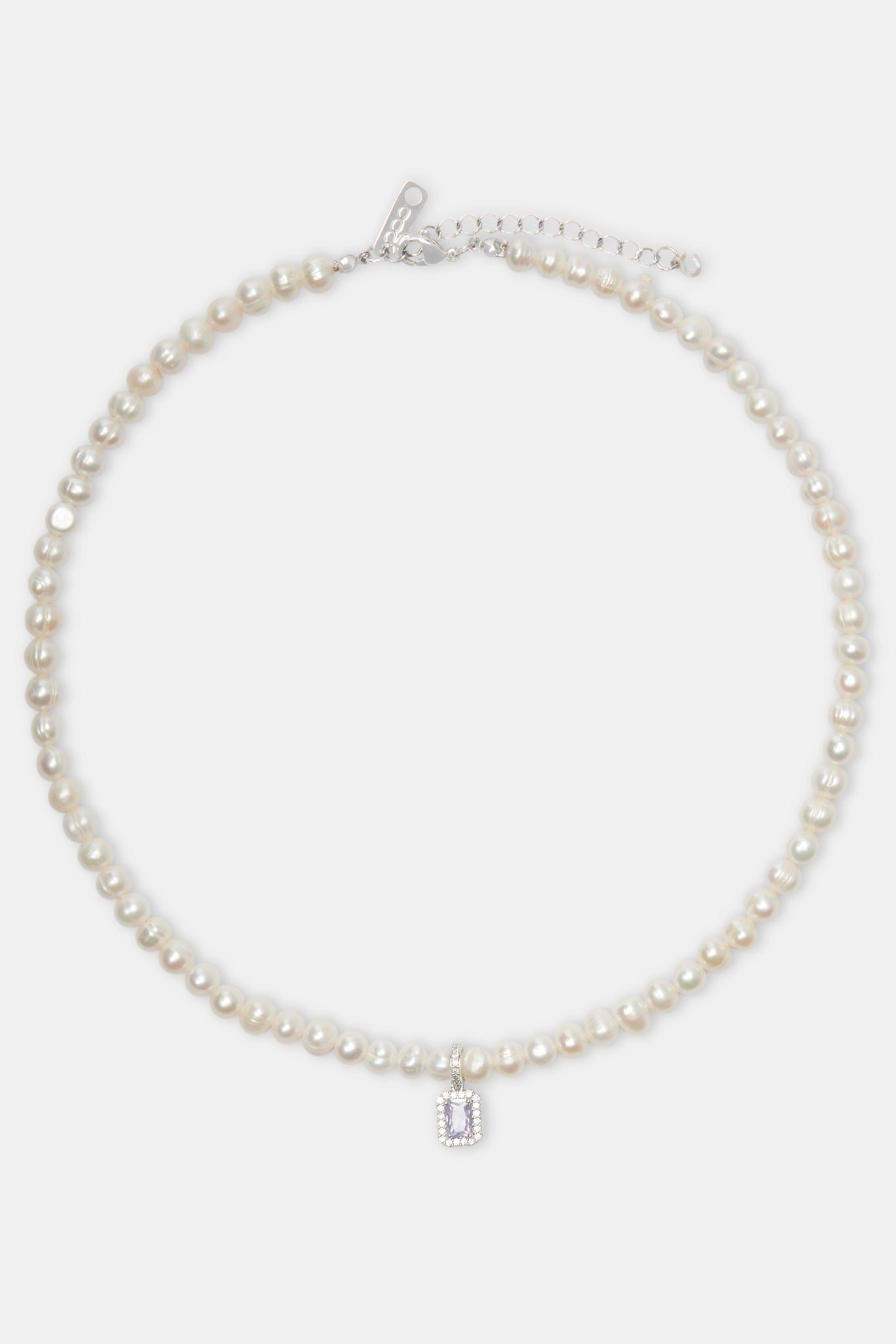 Freshwater Pearl Lilac Gemstone Pendant Necklace