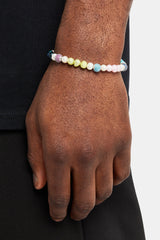 Multi Colour Ice Ball & Bead Freshwater Pearl Bracelet