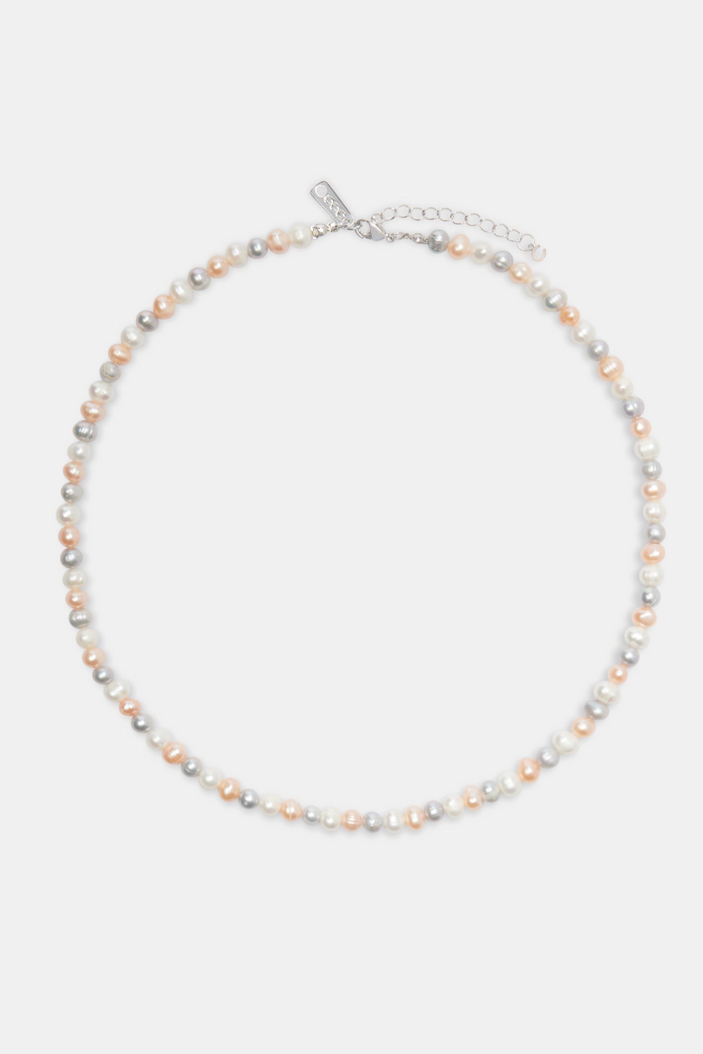 Multi Colour Freshwater Pearl Necklace - White - 6mm